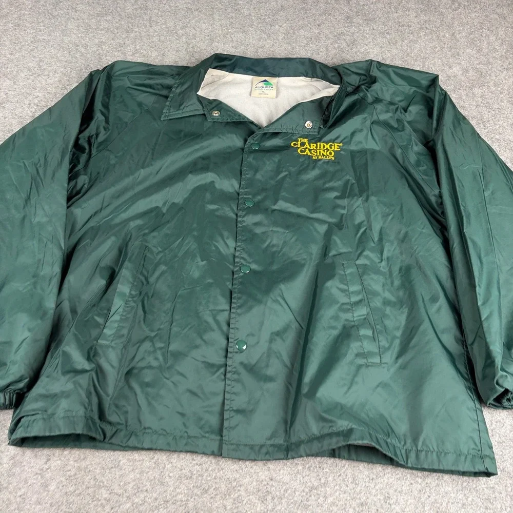 Augusta Sportswear Coach Jacket Mens Extra Large Green‎ Claridge Casino Ballys
